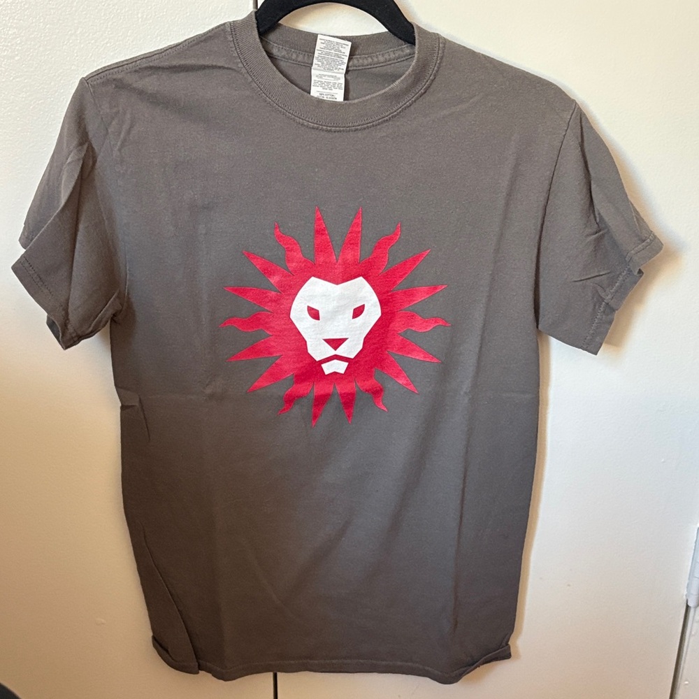 Gray T-Shirt with LMU Lion